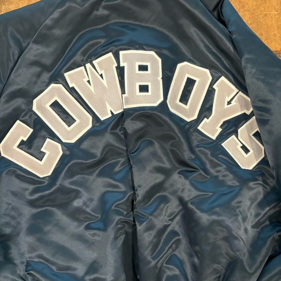 Vintage Dallas Cowboys Chalk Line NFL Satin Jacket 90s Size XLarge - Picture 3 of 9